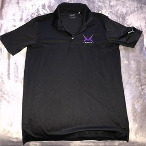 PUMA black t-shirt/ shirt with a purple x-matik logo